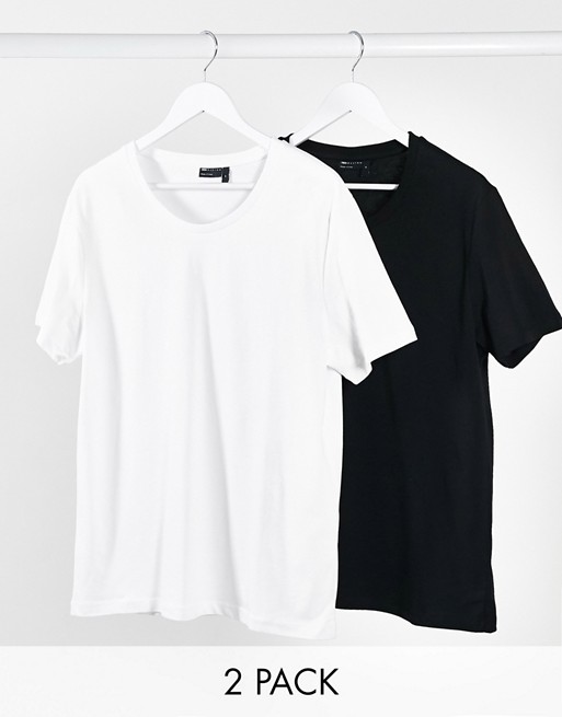 ASOS DESIGN 2 pack t-shirt with scoop neck save