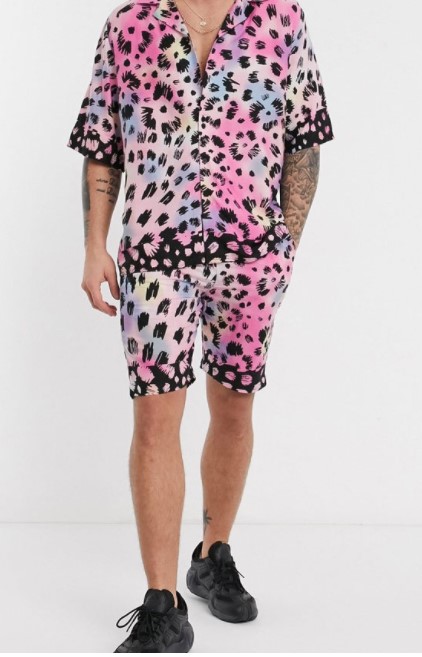 Native Youth co-ord set in bright cheetah print