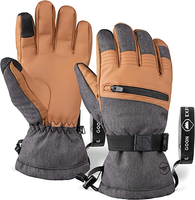 Ski &amp; Snow Gloves - Cold Weather Waterproof Winter Snowboard Gloves for Men &amp; Women - Ideal for Skiing &amp; Snowboarding