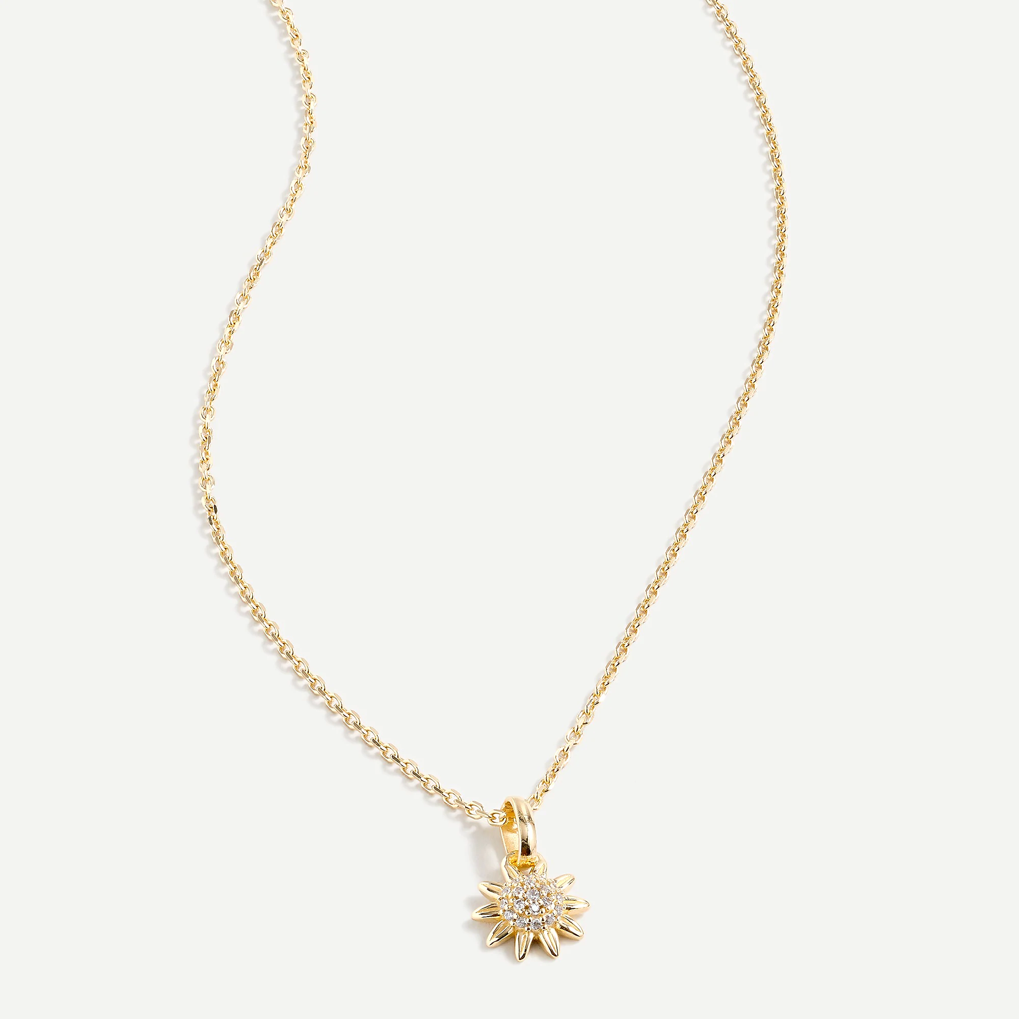 Demi-fine 14k gold-plated sunflower necklace