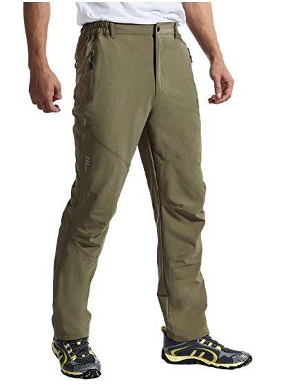 Gopune Men's Outdoor Lightweight Quick Dry Pants Workout Breathable Hiking Mountain Pants