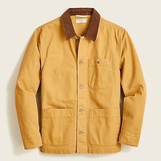 Wallace &amp; Barnes chore jacket with corduroy collar(1)