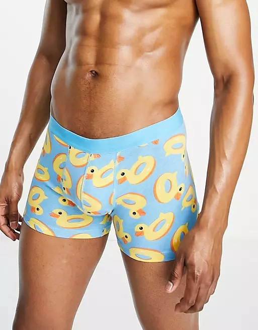 ASOS DESIGN trunks with rubber duck print