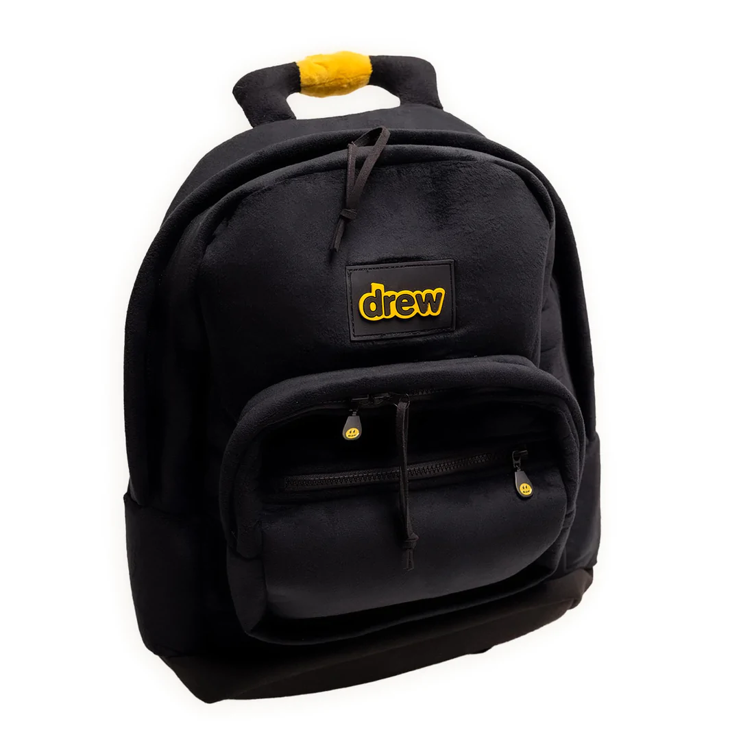 plush backpack black