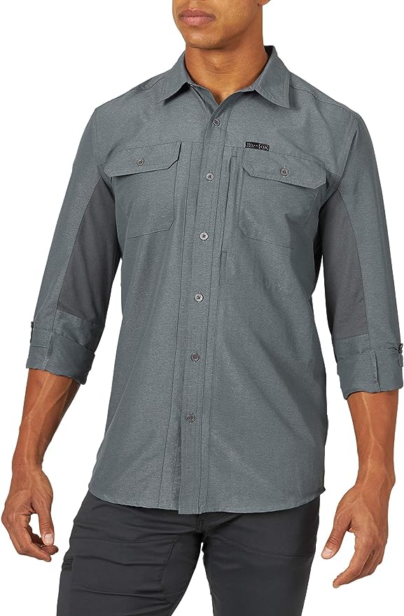 ATG by Wrangler Men's Long Sleeve Mixed Material Shirt